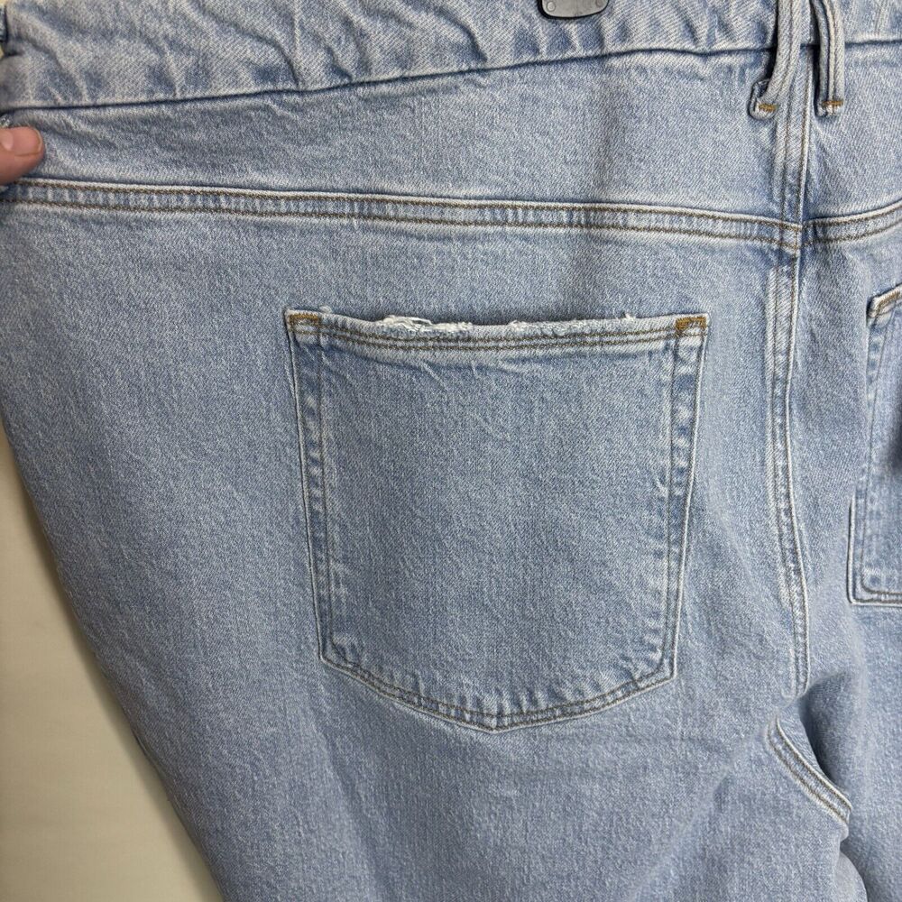 NWT Good American Zara Jeans Plus Size 30 Classic Slim Distressed Light Denim - Picture 8 of 8